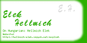 elek hellmich business card